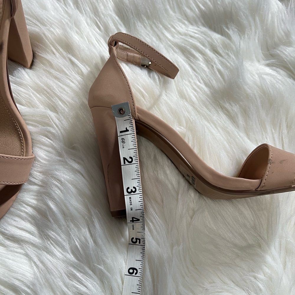 Tan Ankle Strap Heels - Picture 5 of 7